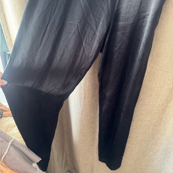 Second Skin Overalls Black Satin Oversized, Made in NYC USA - Picture 7 of 10